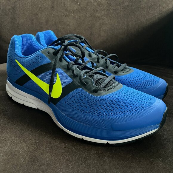 NEW Nike Air Pegasus 30 Running Trainers 2013 Blue Black Volt 599205-405 13 US - Picture 2 of 16